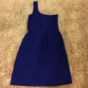 Zara TRF Blue One Shoulder Dress